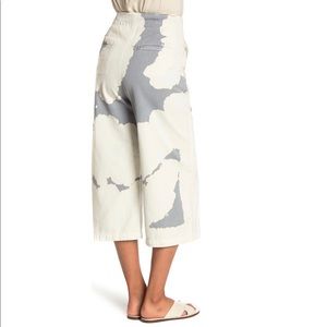 Tibi Garment Dyed Twill Cropped Jeans